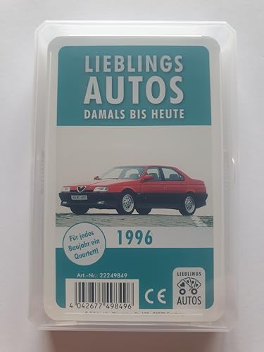 Lieblings Autos Auto Quartett 1996 Baujahr Geburtsjahr 29. Geburtstag Geschenk Spielkarten Neu von Lieblings Autos
