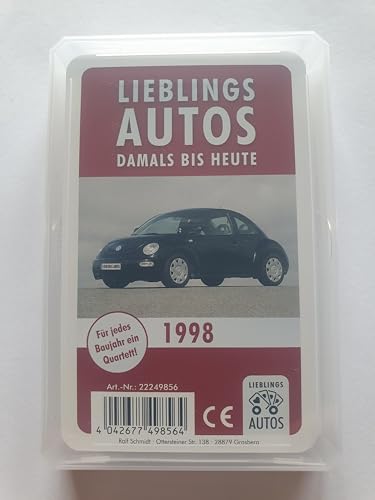 Lieblings Autos Auto Quartett 1998 Baujahr Geburtsjahr 27. Geburtstag Geschenk Spielkarten Neu von Lieblings Autos