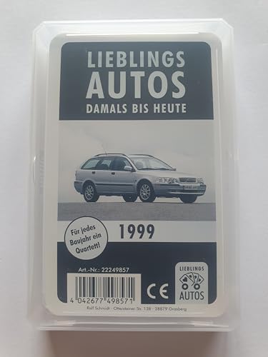 Lieblings Autos Auto Quartett 1999 Baujahr Geburtsjahr 26. Geburtstag Geschenk Spielkarten Neu von Lieblings Autos