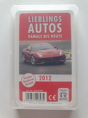 Lieblings Autos Auto Quartett 2012 Baujahr Geburtsjahr 13. Geburtstag Geschenk Spielkarten Neu von Lieblings Autos