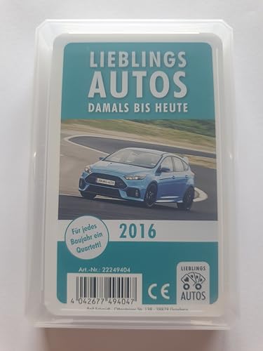Lieblings Autos Auto Quartett 2016 Baujahr Geburtsjahr 9. Geburtstag Geschenk Spielkarten Neu von Lieblings Autos