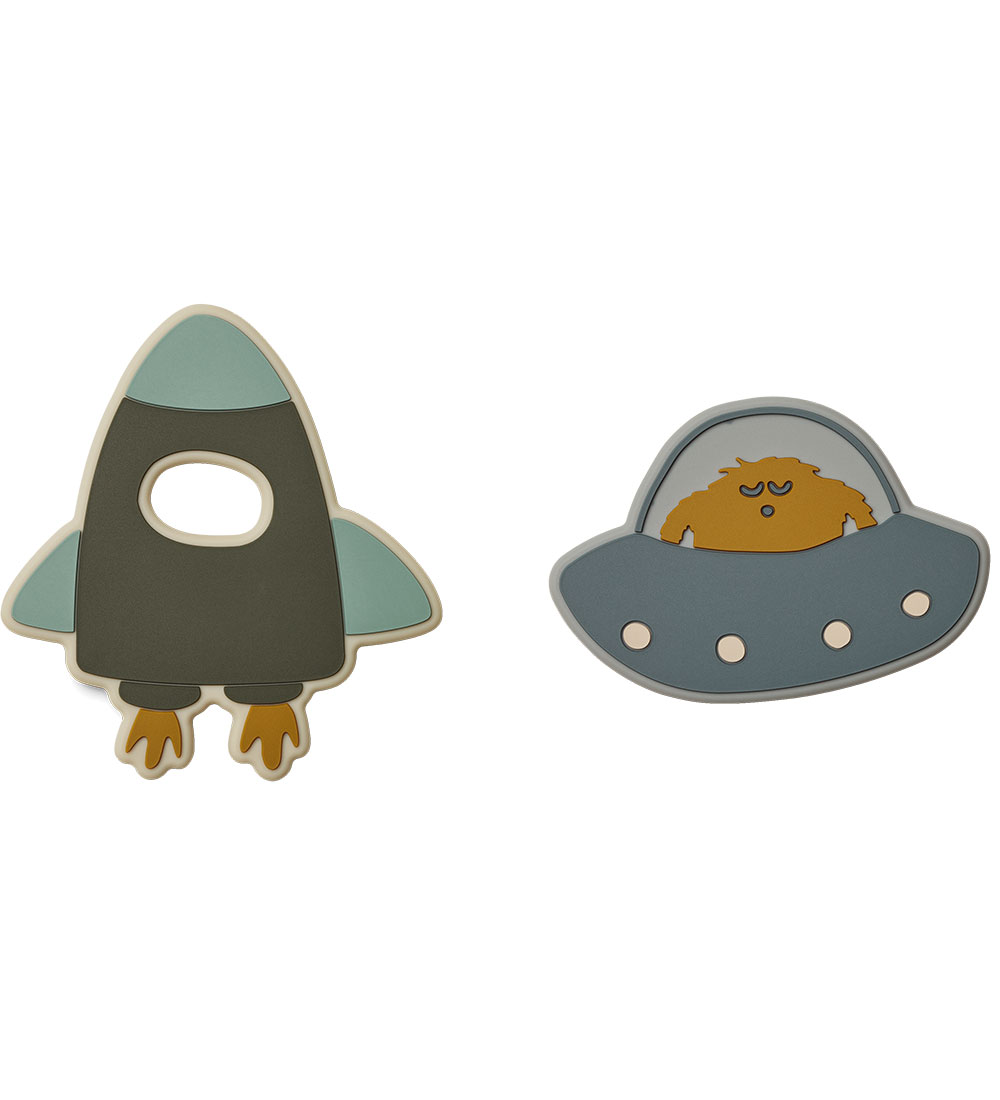 Liewood Beißspielzeug - Silikon - 2er-Pack - Gia - Space Blue Mu - Liewood - One Size - Beißringe Liewood Beißspielzeug - Silikon - 2er-Pack - Gia - Space Blue Mu - Liewood - One Size - Beißringe von Liewood