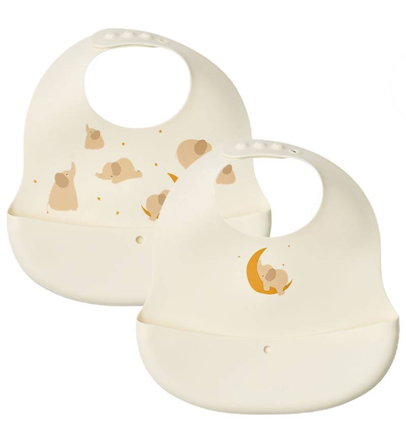 Liewood Lätzchen - Silikon - 2er-Pack - Glut - Elephant/Creme - Liewood - One Size - Lätzchen Liewood Lätzchen - Silikon - 2er-Pack - Glut - Elephant/Creme - Liewood - One Size - Lätzchen von Liewood