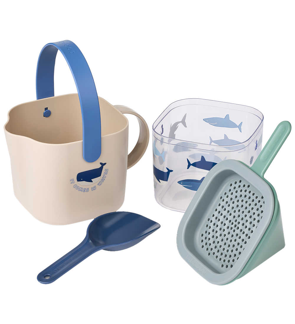 Liewood Strandset - 5 Teile - Roald - Shark/Dove Blue - Liewood - One Size - Sandspielzeug Liewood Strandset - 5 Teile - Roald - Shark/Dove Blue - Liewood - One Size - Sandspielzeug von Liewood