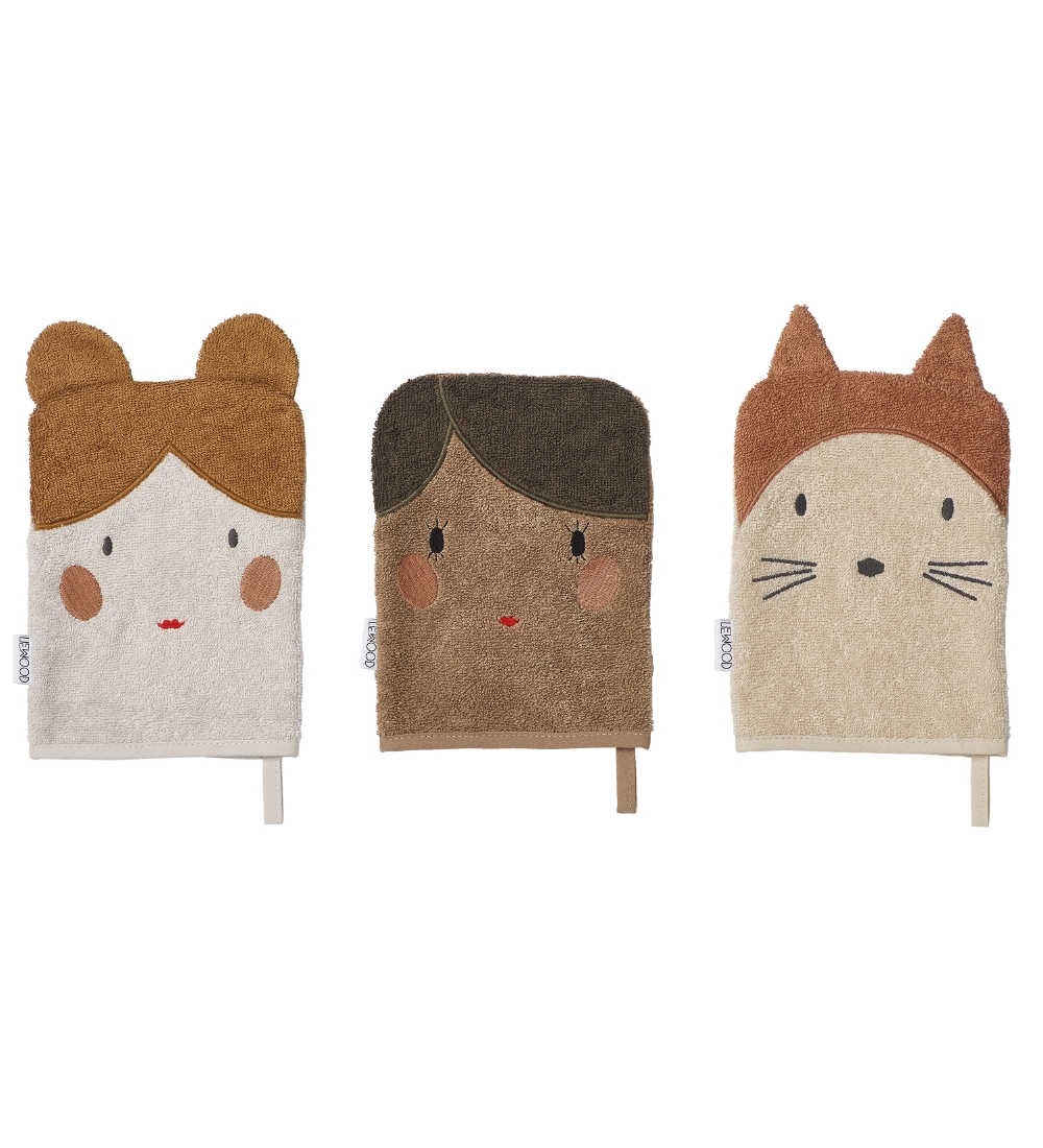 Liewood Waschlappen - 3er-Pack - Sylvester - Puppe/Sandy Mix - Liewood - One Size - Waschlappen Liewood Waschlappen - 3er-Pack - Sylvester - Puppe/Sandy Mix - Liewood - One Size - Waschlappen von Liewood