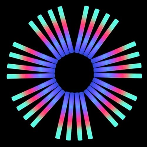 30 Stück Schaumstoff-Leuchtstäbchen, leuchtende Schaumstoffstäbe, mit 3 Lichtfunktionen, langlebige Partytüten, blinkende Leuchtstäbe, für Hochzeit, Raves, Party, Silvester, Geschenke, Ostern 30 Stück Schaumstoff-Leuchtstäbchen, leuchtende Schaumstoffstäbe, mit 3 Lichtfunktionen, langlebige Partytüten, blinkende Leuchtstäbe, für Hochzeit, Raves, Party, Silvester, Geschenke, Ostern von LifBetter