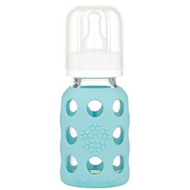 lifefactory Babyflasche aus Glas in mint 120ml von Lifefactory