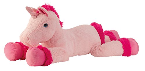 Lifestyle & More Kuscheliges riesiges Plüsch Einhorn Plüschtier Kuscheltier XXL 110 cm Lang in rosa/pink von Lifestyle & More