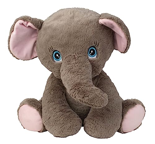 Lifestyle & More Plüschtier Teddybär Elefant grau mit süßen Augen sitzend Höhe 41 cm kuschelig weich von Lifestyle & More