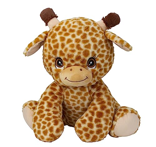 Lifestyle & More Plüschtier Teddybär Giraffe braun mit süßen Augen sitzend Höhe 33 cm kuschelig weich von Lifestyle & More