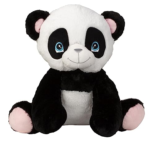 Lifestyle & More Plüschtier Teddybär Pandabär schwarz/weiß mit süßen Augen sitzend Höhe 40 cm kuschelig weich von Lifestyle & More