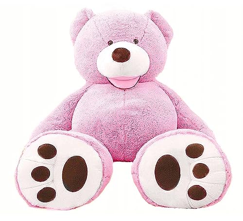 Lifestyle & More Riesen Teddybär Kuschelbär Pink Höhe 130 cm XXL Plüschbär Kuscheltier samtig weich von Lifestyle & More