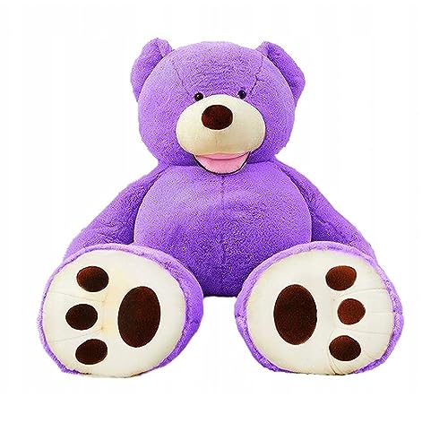 Lifestyle & More Teddybär Kuschelbär Lila Höhe 190 cm XXL Plüschbär Kuscheltier samtig weich von Lifestyle & More