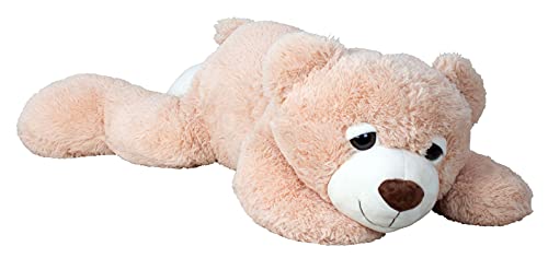 Lifestyle & More Riesen Teddybär Kuschelbär XXL 100 cm Schlafbär liegend Braun Plüschbär Kuscheltier samtig weich von Lifestyle & More