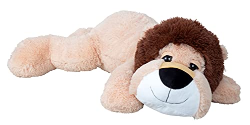 Lifestyle & More Riesen Teddybär Löwe Kuschelbär XXL 100 cm liegend Braun Plüschbär Kuscheltier samtig weich von Lifestyle & More