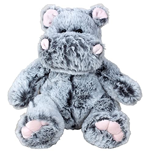 Lifestyle & More Teddybär Kuschelbär Nilpferd Hippo grau sitzend Plüschbär Kuscheltier samtig weich (26 cm) von Lifestyle & More