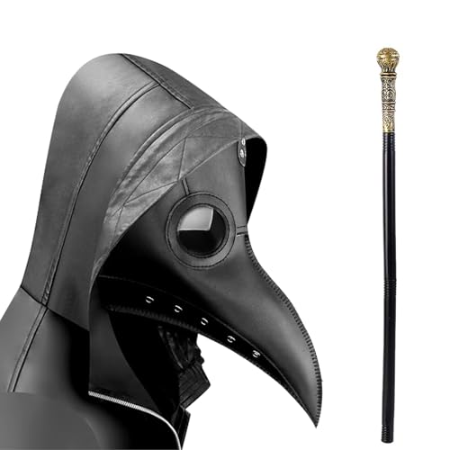 Lifreer Halloween Cosplay Kostüm, Pest Arzt Maske PU Vogel Schnabel Steampunk Masken mit Zepter Handheld Stock Halloween Party Maskerade Kostüm Requisiten Lifreer Halloween Cosplay Kostüm, Pest Arzt Maske PU Vogel Schnabel Steampunk Masken mit Zepter Handheld Stock Halloween Party Maskerade Kostüm Requisiten von Lifreer