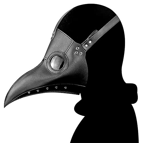 Pest Doktor Maske, Halloween Cosplay Kostüm Requisiten Maske Steampunk Gothic Cosplay Retro Leder Vogel Maske von Lifreer