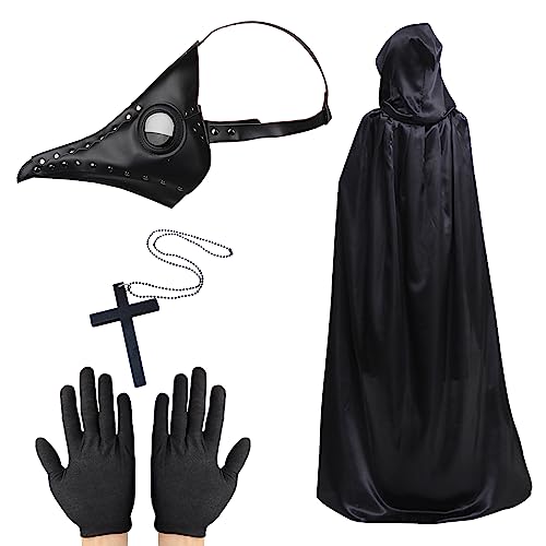 Plague Doctor Maske, Steampunk Vogelmaske, Halloween Requisiten Kostüm Retro Leder Lange Nase Vogel Schnabel Maske für Männer Frau Halloween Cosplay Party Dress Up Plague Doctor Maske, Steampunk Vogelmaske, Halloween Requisiten Kostüm Retro Leder Lange Nase Vogel Schnabel Maske für Männer Frau Halloween Cosplay Party Dress Up von Lifreer