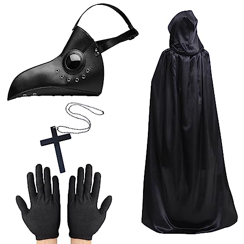 Plague Doctor Maske, Steampunk Vogelmaske, Halloween Requisiten Kostüm Retro Leder Lange Nase Vogel Schnabel Maske für Männer Frau Halloween Cosplay Party Dress Up Plague Doctor Maske, Steampunk Vogelmaske, Halloween Requisiten Kostüm Retro Leder Lange Nase Vogel Schnabel Maske für Männer Frau Halloween Cosplay Party Dress Up von Lifreer