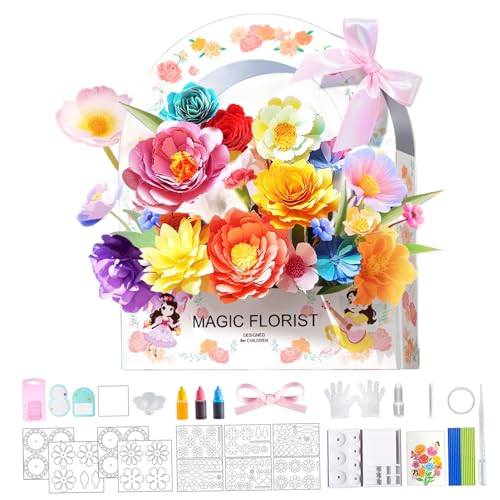 1 Set Paper Flower Science Kit, farbenfrohe Bloom Joy Magical Flower Making Kit für Kinder, Lern- und Bildungsdiy -Kunstgeschenke für Kinder, Papierblumen, Wissenschaft 1 Set Paper Flower Science Kit, farbenfrohe Bloom Joy Magical Flower Making Kit für Kinder, Lern- und Bildungsdiy -Kunstgeschenke für Kinder, Papierblumen, Wissenschaft von Ligeinsrk