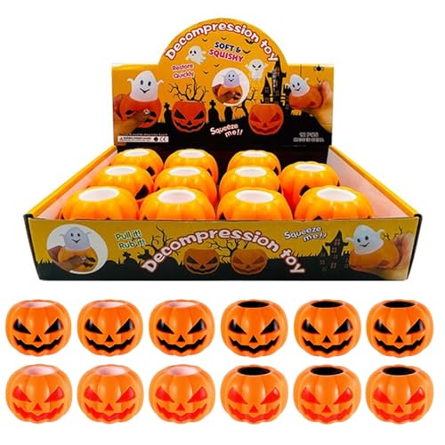 12 PCs Stressspielzeug Kürbis Halloween -Spielzeug zur Linderung von Ghost Lindering Stress Party bevorzugt sensorische weiche Flexible Quetschungen für Erwachsene, Kindergeschenk Halloween 12 PCs Stressspielzeug Kürbis Halloween -Spielzeug zur Linderung von Ghost Lindering Stress Party bevorzugt sensorische weiche Flexible Quetschungen für Erwachsene, Kindergeschenk Halloween von Ligeinsrk