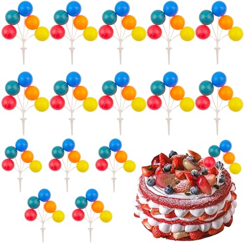 15pcs Geburtstagstorte Topper, farbenfrohe Regenbogen Mini Ballon Cupcake Topper, Kuchendekor für Geburtstag Babyparty Hochzeitsfeier Dekorationen, Regenbogentopper 15pcs Geburtstagstorte Topper, farbenfrohe Regenbogen Mini Ballon Cupcake Topper, Kuchendekor für Geburtstag Babyparty Hochzeitsfeier Dekorationen, Regenbogentopper von Ligeinsrk