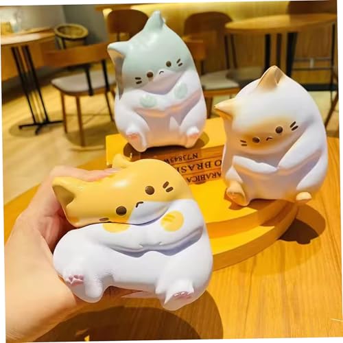 3pcs Katzenstress Ball, niedliche Katze geformte Stress -Squeeze -Spielzeug für Kinder, Dehnbare Ultra -weiche Angst -Relief -Werkzeuge für Partygunst, Geschenke, Schulprämien, Ball, süß von Ligeinsrk