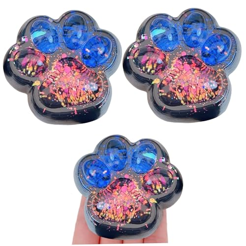 3pcs Squeeze -Spielzeug, PVC Starry Sky Katzenpfoten, süßes Spielzeug für weiche Stressbekämpfung für Kinder, Erwachsene, Squeeze -, Stress von Ligeinsrk