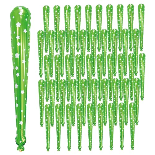 50pcs Thunder Sticks Noise Maker, Sternmuster -Lärmmacher für Sportveranstaltungen mit Bell, Green Team Spirit Accessoires, Partyvorräte für Fußball, Baseball, Jubel -Essentials, Thunder Sticks n von Ligeinsrk