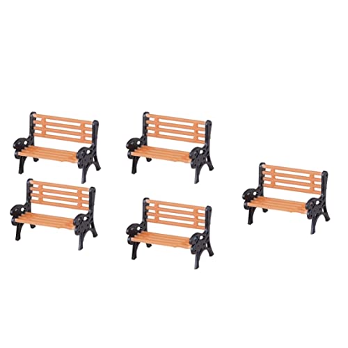 5pcs Mini Park Bänke Modellzug 1: 100 Bank Stuhl Stuhl Sofee Miniatur Park Bank für Eisenbahnlayout von Ligeinsrk