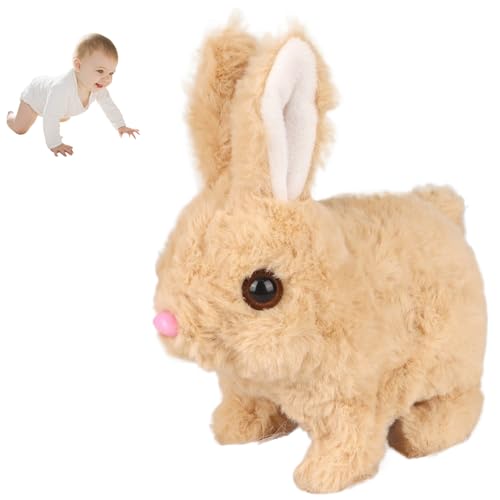 Ligeinsrk Bunny Roboter Spielzeug süßer Cartoon Simulierte elektrische Plüsch sicher Safe Kaninchengefüllte Tiergeschenke für Jungen und Mädchen, Keine Batterie, Roboterhasen, Spielzeug von Ligeinsrk