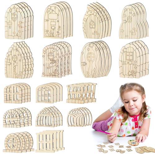 Ligeinsrk Dollhouse Door Kit enthält 64 -teilige Holzfee -Feen -Tür- und Puppenhaus -Fenster Miniatur -Puppenhaus DIY Möbel Feen -Gartenzubehör für Dollhouse Decor, Dollhouse Door Ligeinsrk Dollhouse Door Kit enthält 64 -teilige Holzfee -Feen -Tür- und Puppenhaus -Fenster Miniatur -Puppenhaus DIY Möbel Feen -Gartenzubehör für Dollhouse Decor, Dollhouse Door von Ligeinsrk