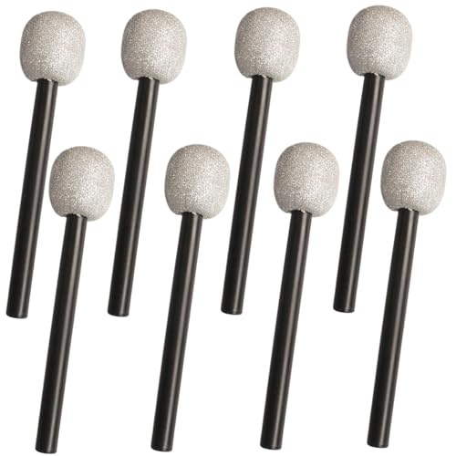 Gefälschtes Mikrofon, 8pcs Glittermikrofon, Kunststoff für Kinder, 9 Zoll hohl von Ligeinsrk