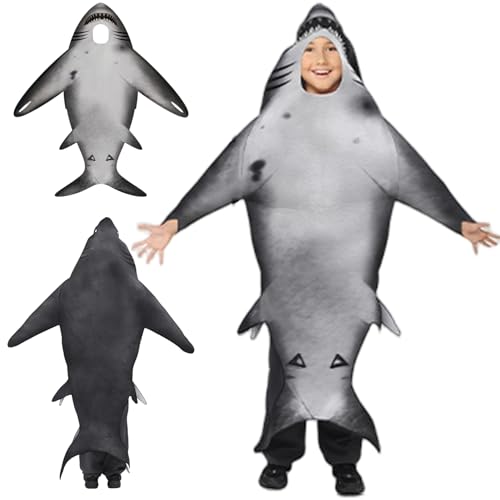 Haikostüm für Kinder, lustige leichte weiche Schwammfischkostüm für Cosplay Halloween Carnivals Party, mittlere Kinder Haikostüm für Kinder, lustige leichte weiche Schwammfischkostüm für Cosplay Halloween Carnivals Party, mittlere Kinder von Ligeinsrk