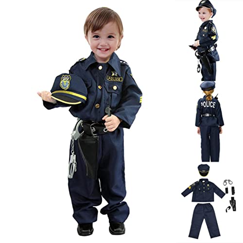 Kinderpolizei Rollenspiel Hosenanzug Polizeikostüm für Kinder Dress-up für Halloween-Kostüm für 5-6T Kinderpolizei Rollenspiel Hosenanzug Polizeikostüm für Kinder Dress-up für Halloween-Kostüm für 5-6T von Ligeinsrk