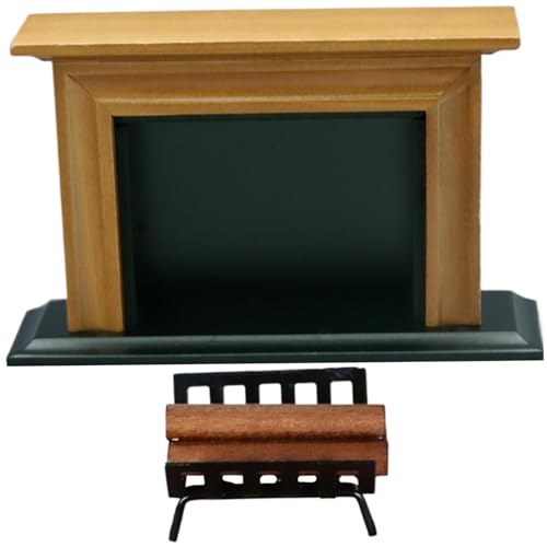 Ligeinsrk 1/12 Scale Accessoires Doll House Accessoires und Möbel mit Puppenhaus Kamin & Brennholz Bildungsminiaturmöbeln für Puppenhaus -Enthusiasten1/12 Skala von Ligeinsrk