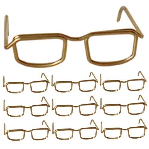 Ligeinsrk 10 Paar Puppenbrille Klassische Retro Golden Metal DIY Dekorative Mini -Brillen für Puppenhandwerk Cosplay -Foto -Requisiten, Puppe, Accessoires Ligeinsrk 10 Paar Puppenbrille Klassische Retro Golden Metal DIY Dekorative Mini -Brillen für Puppenhandwerk Cosplay -Foto -Requisiten, Puppe, Accessoires von Ligeinsrk