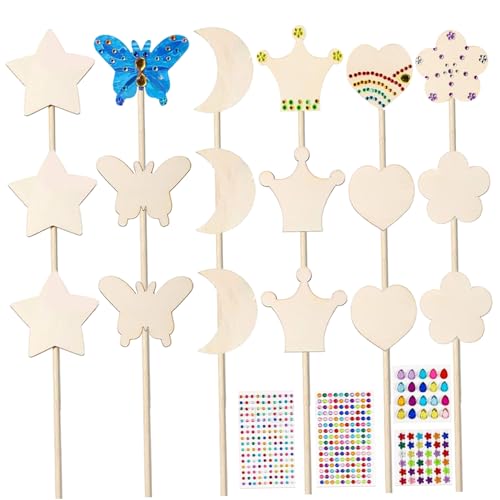 Ligeinsrk 18pcs/Set Feenstab, unvollendete hölzerne Prinzessin -Zauberstab mit Aufklebern, Märchen -Geburtstagsfeierdekorationen, Partyhandwerk für Mädchen, Prinzessin Ligeinsrk 18pcs/Set Feenstab, unvollendete hölzerne Prinzessin -Zauberstab mit Aufklebern, Märchen -Geburtstagsfeierdekorationen, Partyhandwerk für Mädchen, Prinzessin von Ligeinsrk