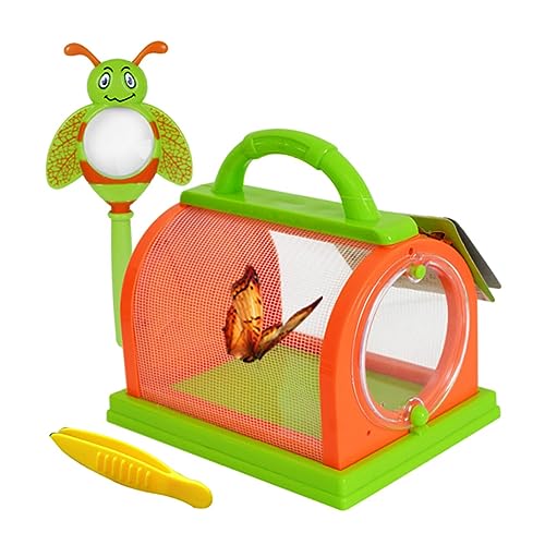 Ligeinsrk 1pc Cricket Keeper Cricket Käfig Insekt Catching Kit Keeper Bug Catcher Aufbewahrung Kinder Kinder Naturwissenschaften Lernspielzeug Hinterhof Exploration Accessoires (Rrange & Green) von Ligeinsrk
