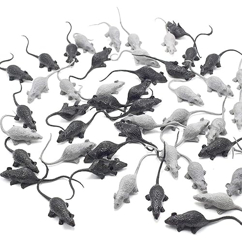 Ligeinsrk 20 PCs Mini Simuliertes Mausmodell Realistischer Terror Plastikmaus -Figuren kleine Fälschung für Neuheit Spielzeugkinder Halloween Toy Witz Streich von Ligeinsrk