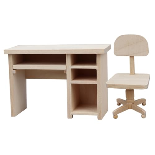 Ligeinsrk 2pcs/festgelegte Miniaturmöbel, 1: 12 Holzpuppenhaustisch und Mini -Stuhl für Puppenhaus -Bürozubehör, Miniaturmöbel, Tisch Ligeinsrk 2pcs/festgelegte Miniaturmöbel, 1: 12 Holzpuppenhaustisch und Mini -Stuhl für Puppenhaus -Bürozubehör, Miniaturmöbel, Tisch von Ligeinsrk