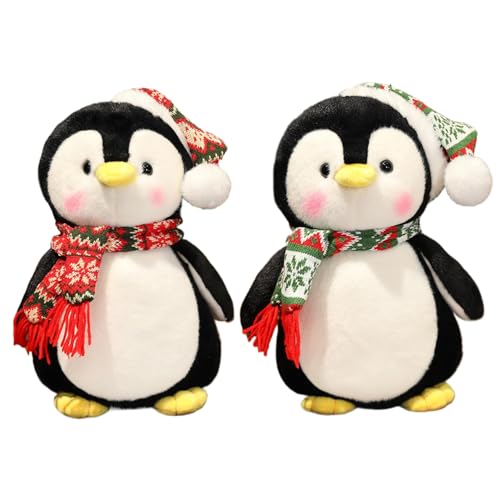Ligeinsrk 2pcs Penguin Plüsch, niedliches Pinguin -Stofftier mit Hut und Schal 10 Dekorative Weihnachtsgefüllte, weiche Körperpingguine für Home Weihnachtsfeier Verschenke Ligeinsrk 2pcs Penguin Plüsch, niedliches Pinguin -Stofftier mit Hut und Schal 10 Dekorative Weihnachtsgefüllte, weiche Körperpingguine für Home Weihnachtsfeier Verschenke von Ligeinsrk
