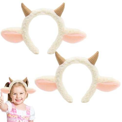Ligeinsrk 2pcs Tierstirnbänder, Plüschziegenhörnern Stirnband, Nicht -Slip -Tier -Ohren -Haarband, süßes Ziegenkostüm für Halloween -Party -Cosplay, Ohrstirnband, Stirnbänder Ligeinsrk 2pcs Tierstirnbänder, Plüschziegenhörnern Stirnband, Nicht -Slip -Tier -Ohren -Haarband, süßes Ziegenkostüm für Halloween -Party -Cosplay, Ohrstirnband, Stirnbänder von Ligeinsrk