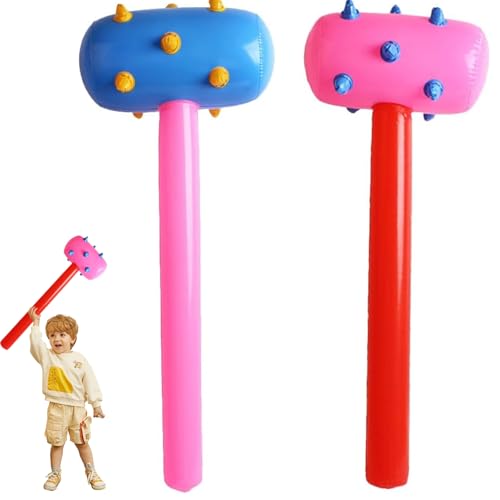 Ligeinsrk 2pcs aufblasbarer Hammer 12x26 Zoll niedliche PVC Bunte aufblasbare Poolspielzeug Wolf Hammer für Schwimmbad Strand Spaß, Spielzeug von Ligeinsrk