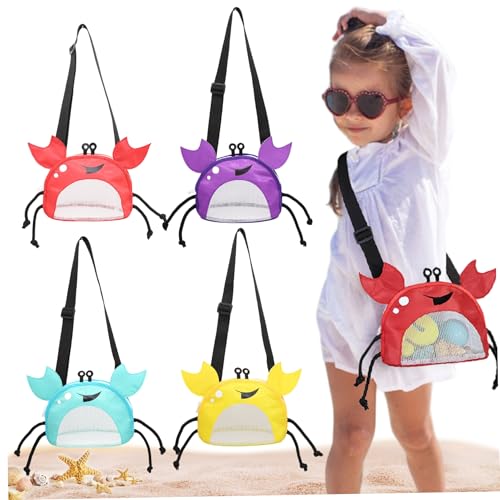 Ligeinsrk 4PCS Kids Beach Bag, krabbenförmige Maschentasche mit Reißverschluss Personalisiertes Muschel sammeln Beutel für Jungen und Mädchen, Kinder Beach, Taschen für Ligeinsrk 4PCS Kids Beach Bag, krabbenförmige Maschentasche mit Reißverschluss Personalisiertes Muschel sammeln Beutel für Jungen und Mädchen, Kinder Beach, Taschen für von Ligeinsrk
