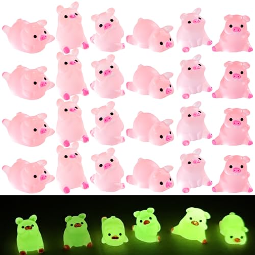 Ligeinsrk 50pcs Mini -Harztiere, leuchtende Minischweine mit 6 gemischten Stilen, winzige Harztiere für DIY, Garten, Landschaft, Puppenhaus, Aquarium, Schweine Ligeinsrk 50pcs Mini -Harztiere, leuchtende Minischweine mit 6 gemischten Stilen, winzige Harztiere für DIY, Garten, Landschaft, Puppenhaus, Aquarium, Schweine von Ligeinsrk