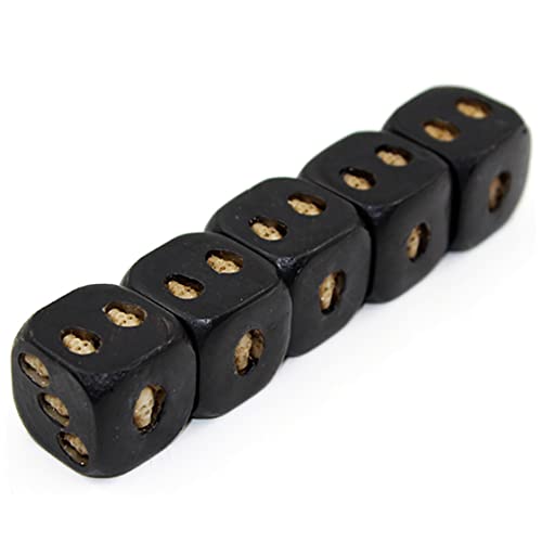 Ligeinsrk 5pcs schwarzer Schädelwürfler grinsend Schädel Deluxe Teufel Poker Würfel Gothic Gambling Tower mit Tod von Ligeinsrk