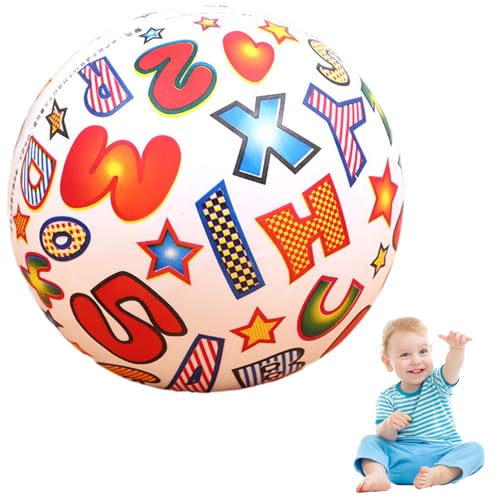 Ligeinsrk Baby Fußballkugel Buntes Buchstabenmuster 8.7 PVC Weicher Fußball -Bildungs- und Feinmotor -Baby -Spielzeug für Zuhause, Kindergarten, Kleinkind, Soft Ligeinsrk Baby Fußballkugel Buntes Buchstabenmuster 8.7 PVC Weicher Fußball -Bildungs- und Feinmotor -Baby -Spielzeug für Zuhause, Kindergarten, Kleinkind, Soft von Ligeinsrk