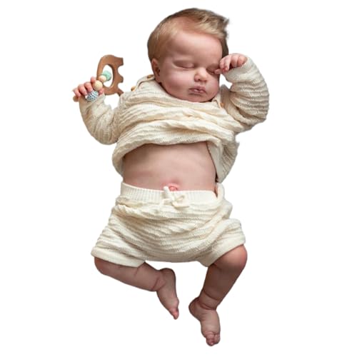 Ligeinsrk Babypuppen im wirklichen Leben 19 -Zoll -Silikon -Babypuppen Realistische Reborn -Schlafpuppe, waschbarer Neugeborenen und Mädchen mit Kleidung - perfekt für Kinderspielzeug, Junge von Ligeinsrk